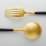 Cutipol Goa Gold Black, modern cutlery made in Portugal