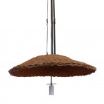 Capacho ceiling lamp by Mood. Made of thread mats.